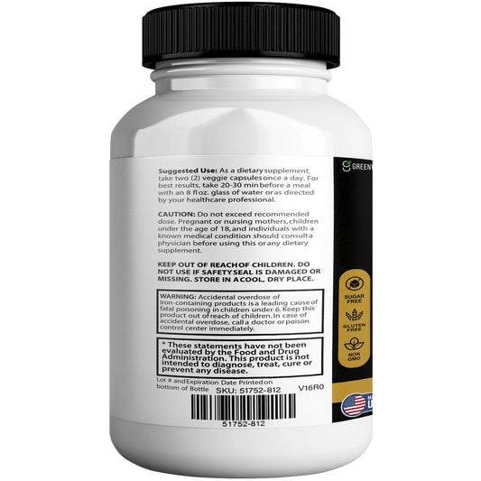 GREENVIFY Memo Max Blast capsules closeup showing 2-capsule daily serving.