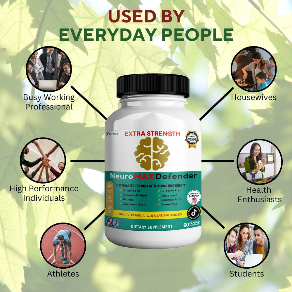 GREENVIFY NeuroMAX Defender herbal blend scene signaling natural cognitive support