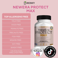 GREENVIFY Protect Max capsules closeup showing veggie capsules for daily use.
