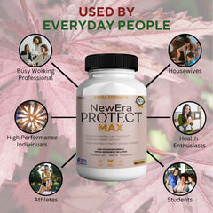 GREENVIFY New Era Protect Max ingredients panel highlights clean plant-based formula.
