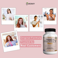 GREENVIFY New Era Protect Max vegetarian capsules suitable for plant-based lifestyles.