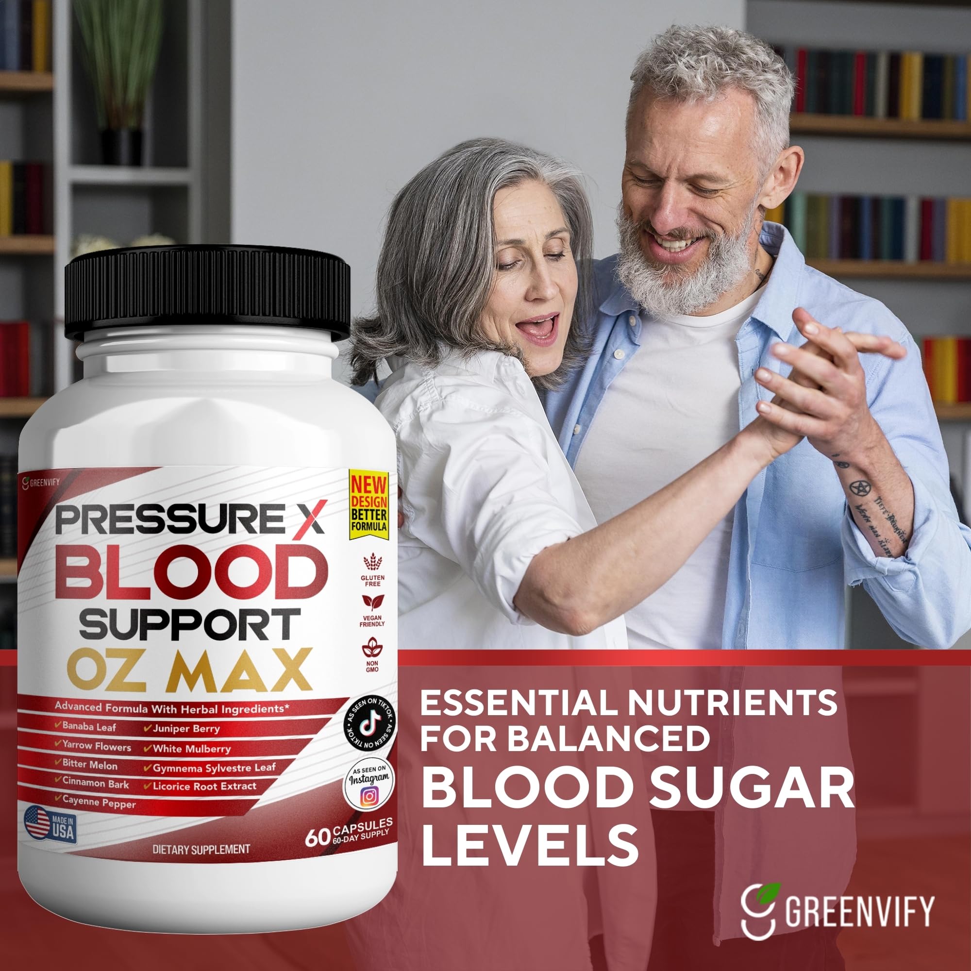 GREENVIFY Pressure X bottle closeup showing premium packaging for everyday vitality.