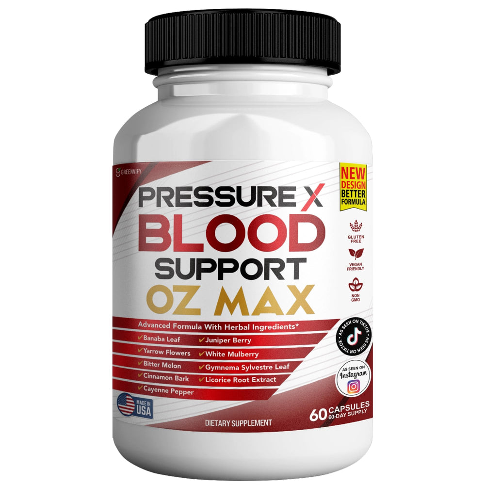 GREENVIFY Pressure X capsules bottle provides convenient daily support for cardiovascular wellness.
