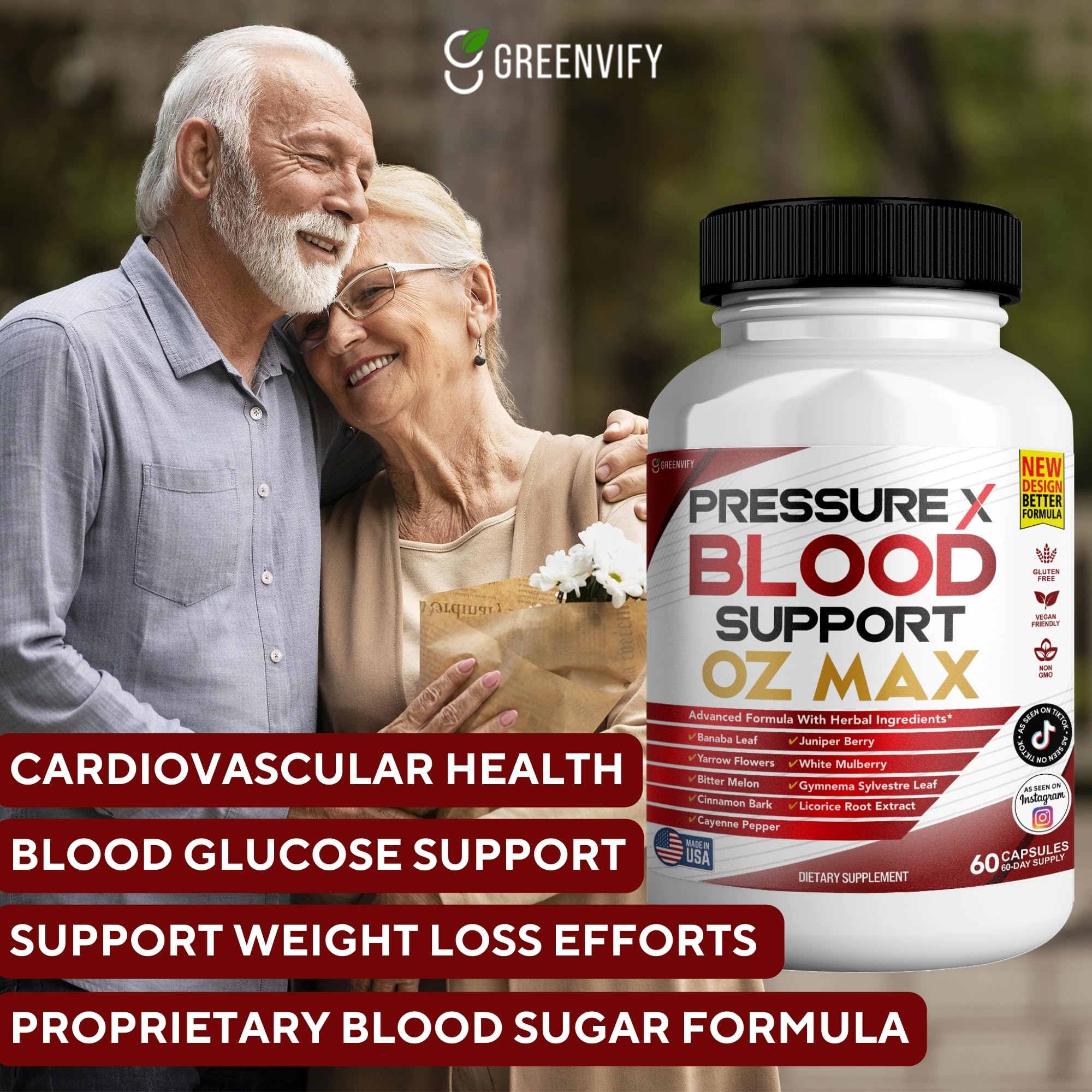 GREENVIFY Pressure X heart health formula is a premium blend for ongoing wellness support.