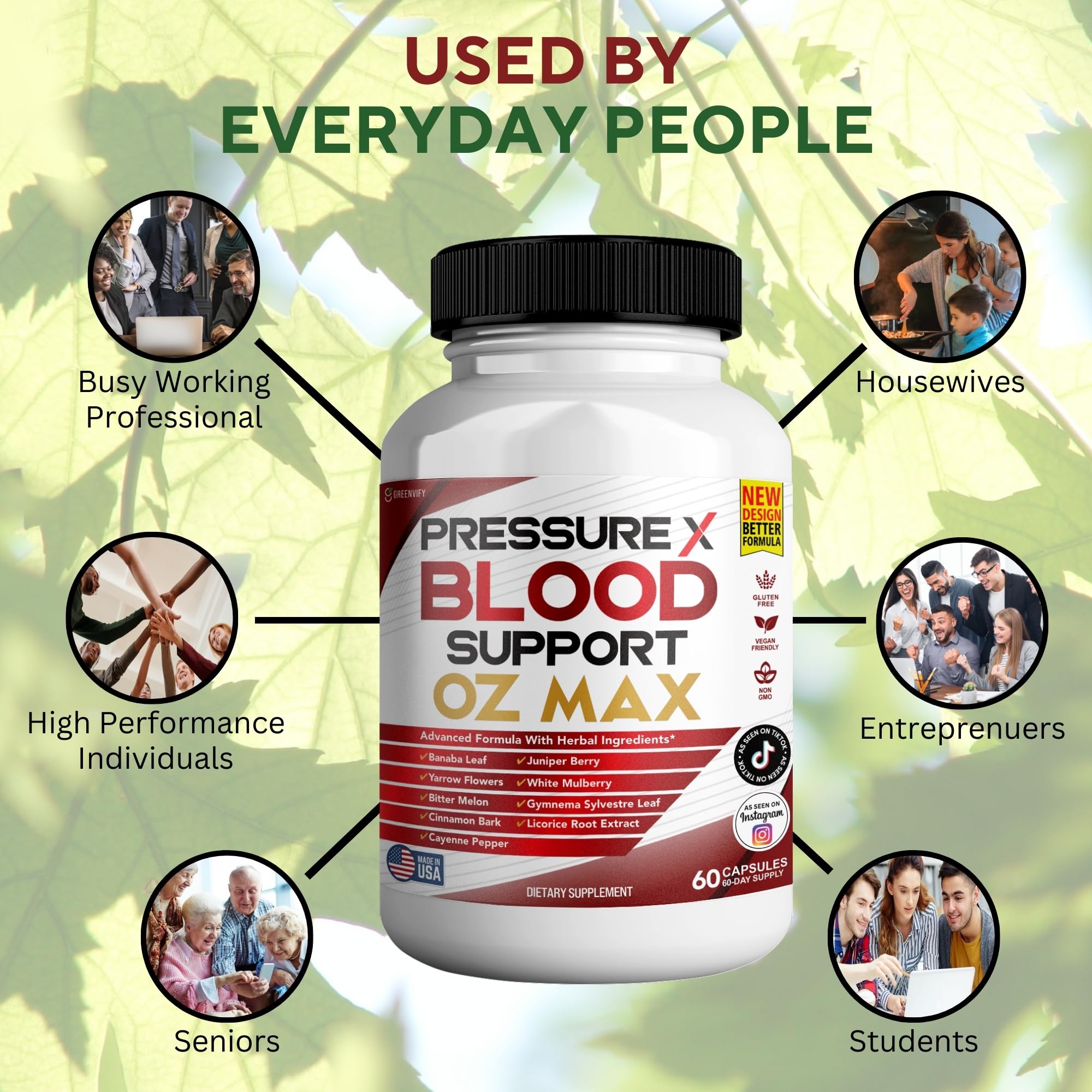 GREENVIFY Pressure X OZ Max package highlights high-strength option for heart-friendly routines.