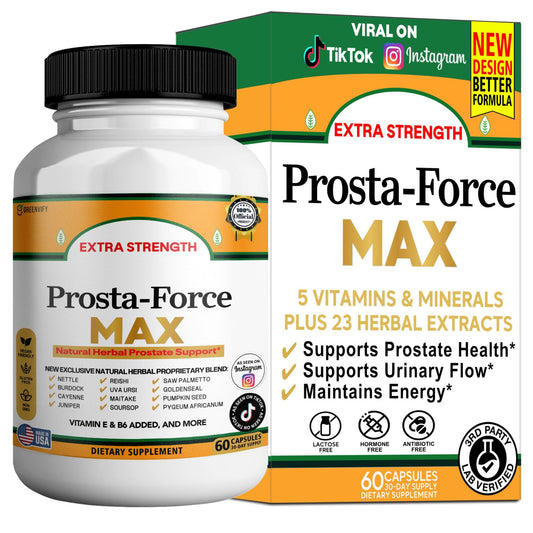 GreenVify Prosta-Force Max bottle front view highlighting daily wellness support.
