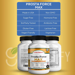 Prosta-Force Max on a kitchen counter illustrating a monthly supply and convenience.