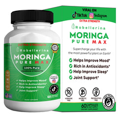 GreenVify Robellerina Moringa Pure Max bottle close-up for daily wellness.
