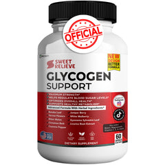 GREENVIFY Sweet Relieve glycogen bottle with easy-to-swallow capsules for daily support.