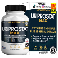 GreenVify Uriprostat Max bottle front with 60 capsules for daily urinary health support