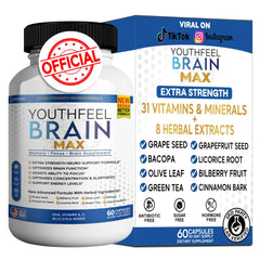 GREENVIFY YouthFeel Brain Max bottle front suggesting enhanced focus and daily brain support