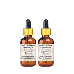 Greenwood Essential Labdanum oil bottle close-up in amber glass preserves potency.