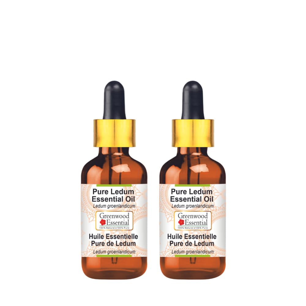Greenwood Essential Ledum oil bottle 15ml in amber glass preserves potency for daily use