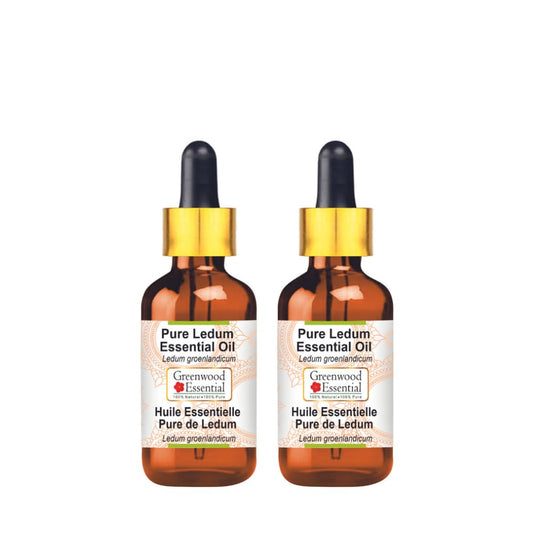 Greenwood Essential Ledum oil bottle 15ml in amber glass preserves potency for daily use