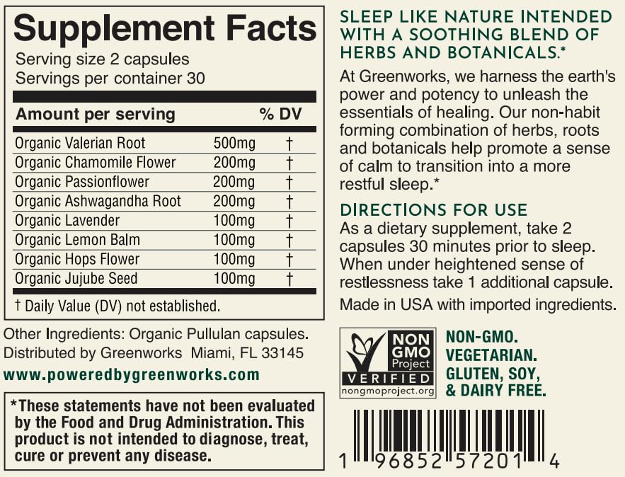 Greenworks Nature's Rest packaging and USA facility badge signals quality