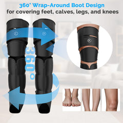 Greetmed leg massager heat therapy offers soothing warmth during compression.
