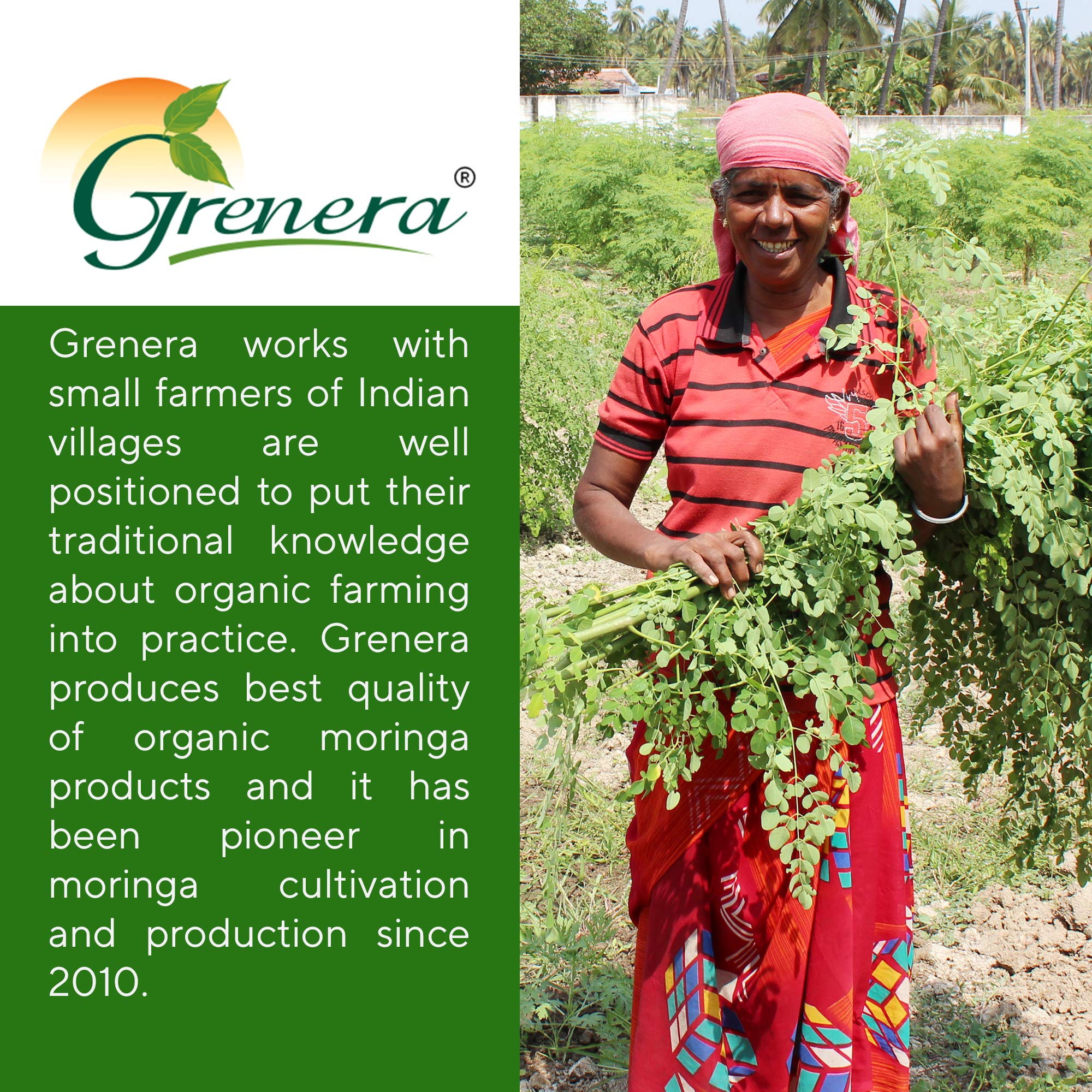 Grenera Moringa tablets with a glass of water for easy intake.