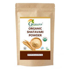 Grenera Shatavari powder tub showing premium organic root-based supplement for daily use.