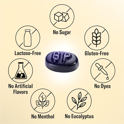 Gluten-free and lactose-free GRETHER'S pastilles formulation