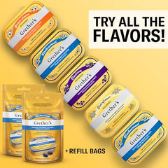 Sugar-free GRETHER'S pastilles are gluten-free and lactose-free