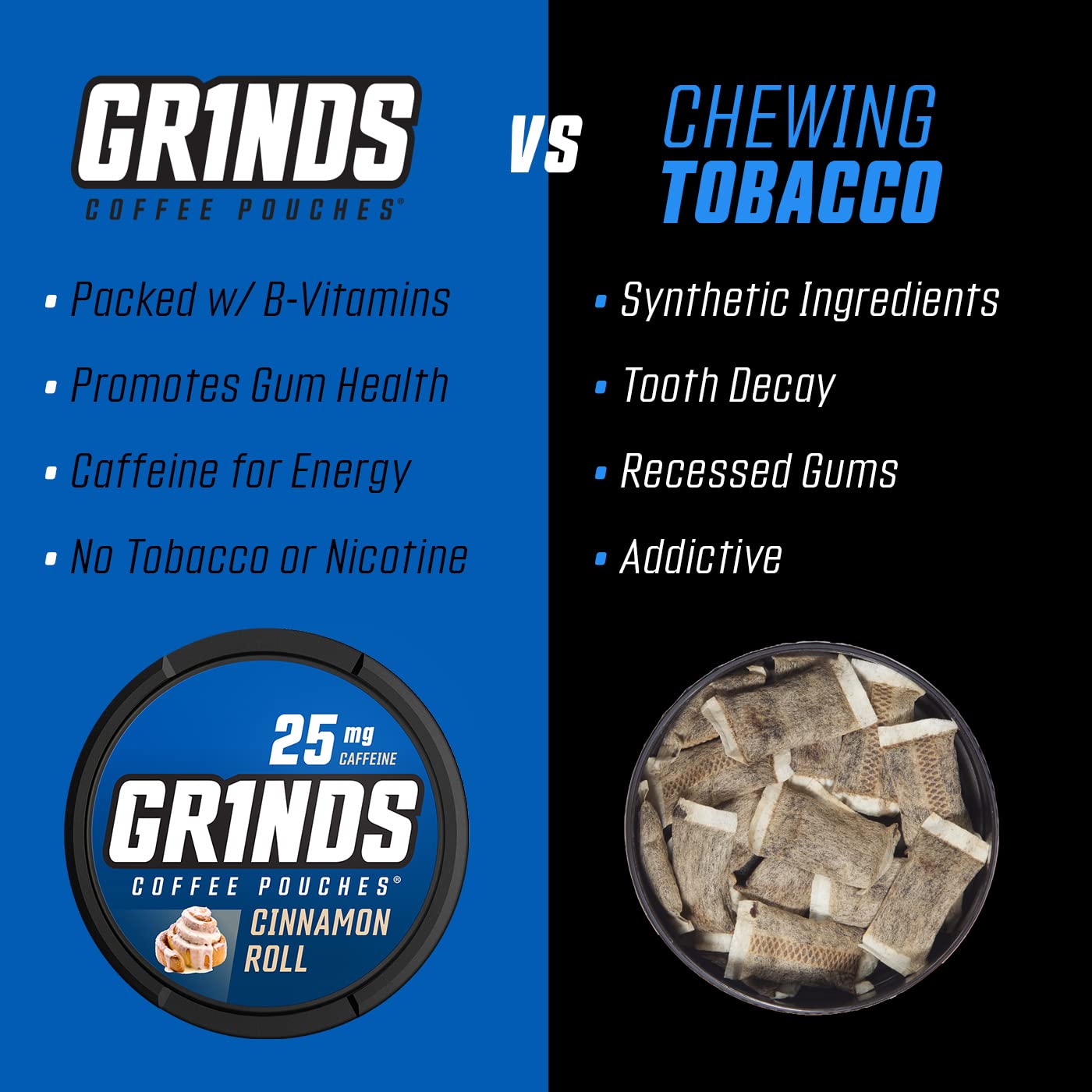 GRINDS Cinnamon Roll in a morning routine for quick energy lift