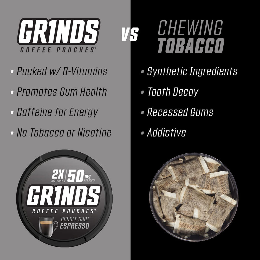 Inside view showing 18 GRINDS pouches per can
