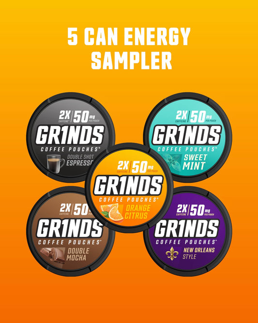 GRINDS Sweet Mint pouch offers refreshing, nicotine-free energy.