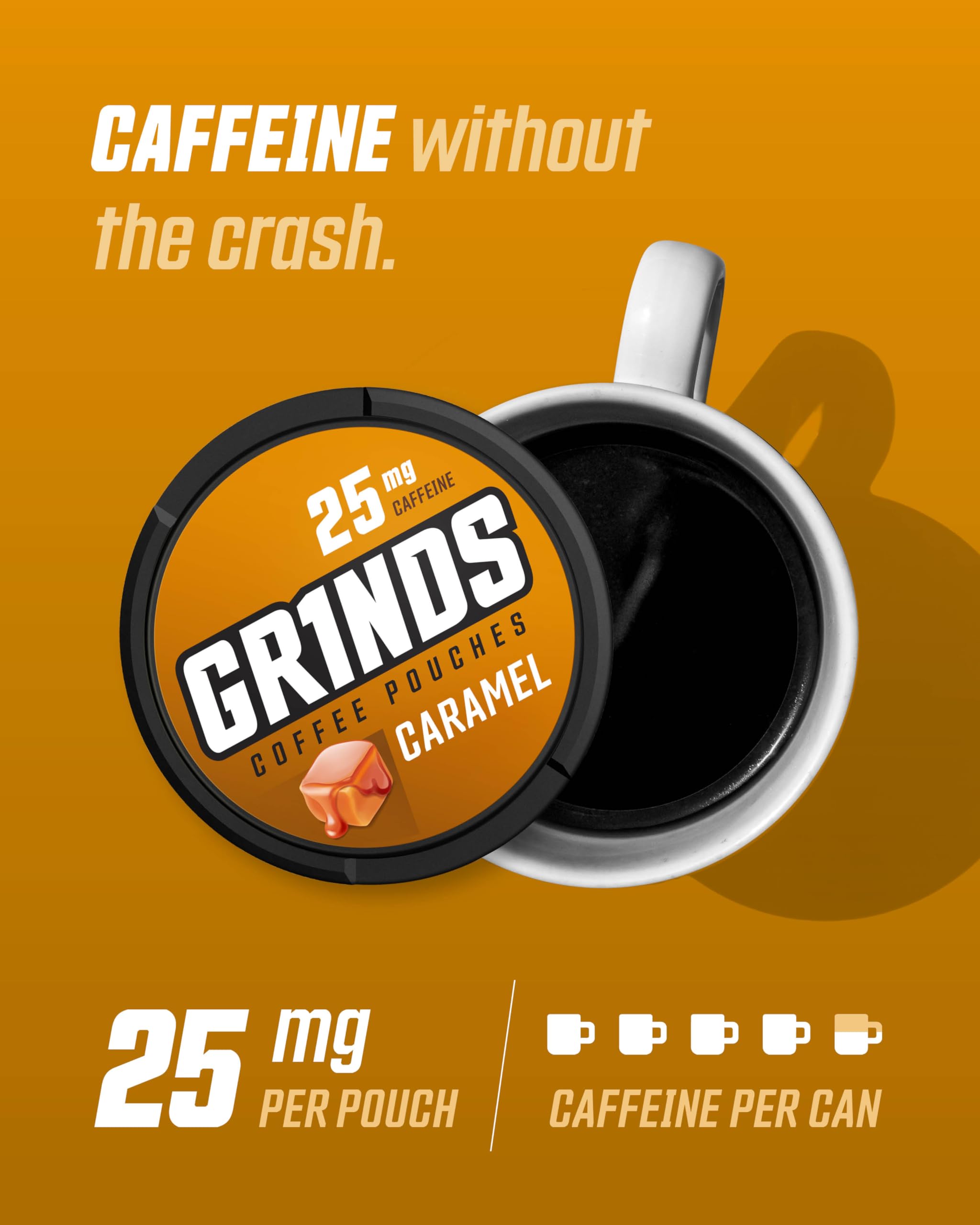 GRINDS Coffee Pouches on-the-go usage for portable energy