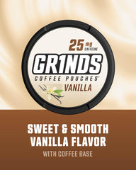 GRINDS Coffee pouches open pack demonstrates mess-free, discreet energy in busy moments.