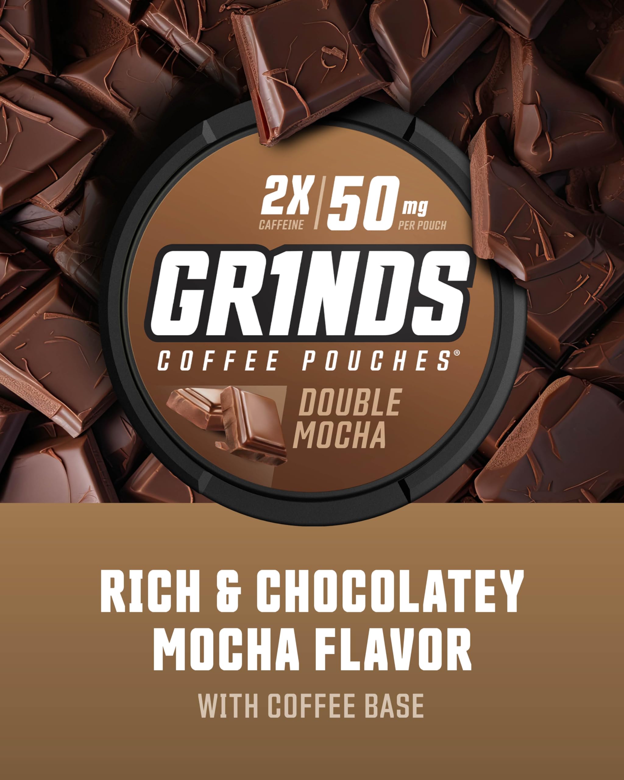 Grinds Coffee Pouches out of can ready for quick energy.