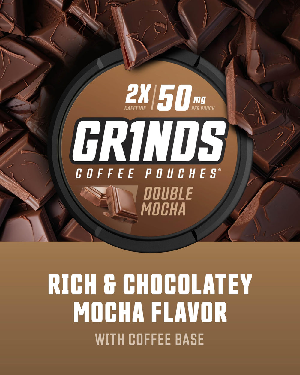 Grinds Coffee Pouches out of can ready for quick energy.