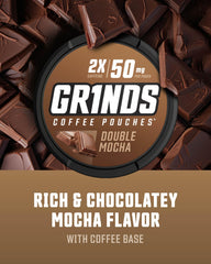 Grinds Coffee Pouches out of can ready for quick energy.