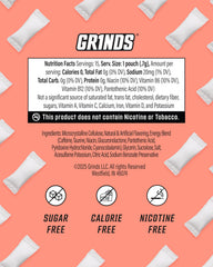 GRINDS Energy Pouches White Peach vertical-pack-shot, convenient energy anytime.
