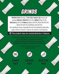 GRINDS energy pouch in pocket ready for pre workout boost.