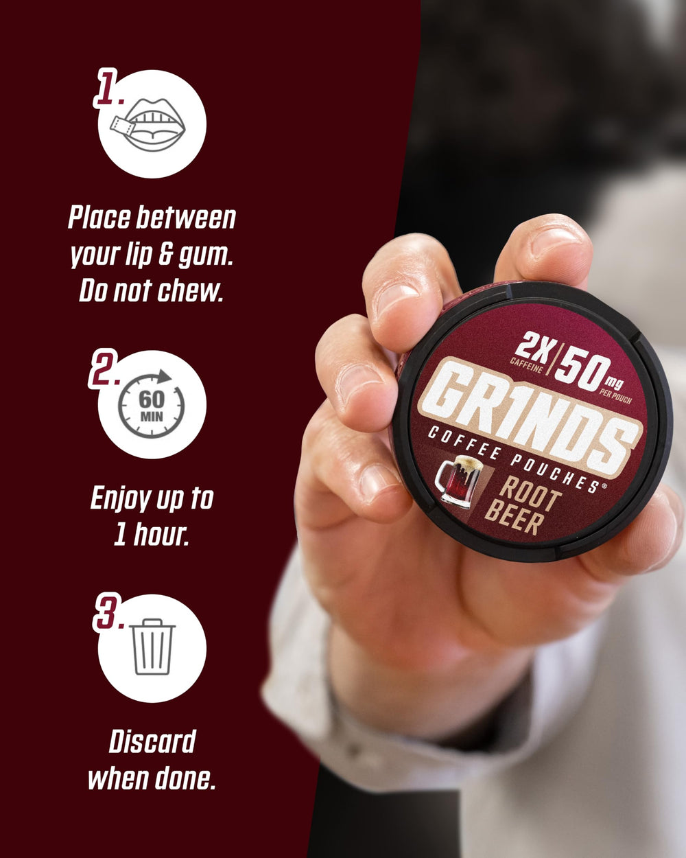 Moisture-locked Grinds packaging preserves flavor and freshness
