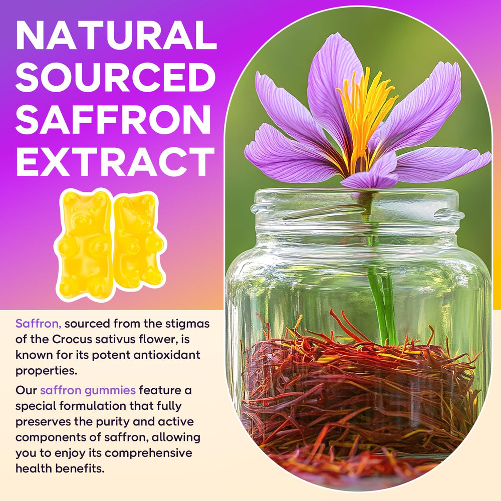GrnLife saffron gummies adults study setup suggesting focus support.