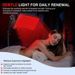 GrnSprX adjustable stand enables desktop or bedside placement.