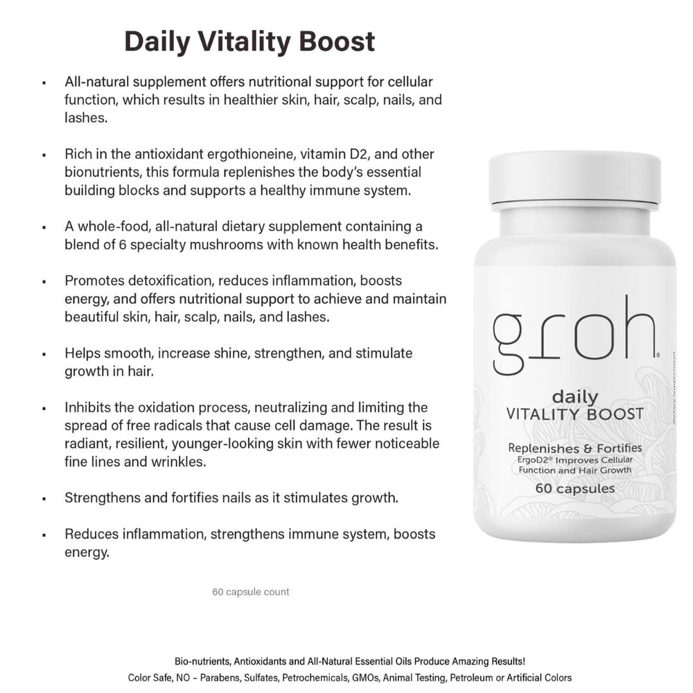 Groh Daily Vitality Boost supports gentle detox and balanced inflammation