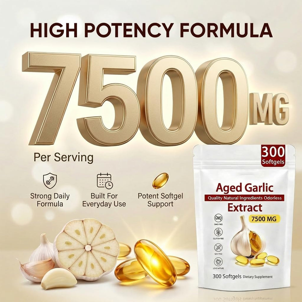 GROHESE aged garlic extract label detail emphasizes clean ingredient profile.