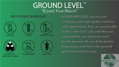 Ground Level packaging and label close-up for a nighttime routine supplement