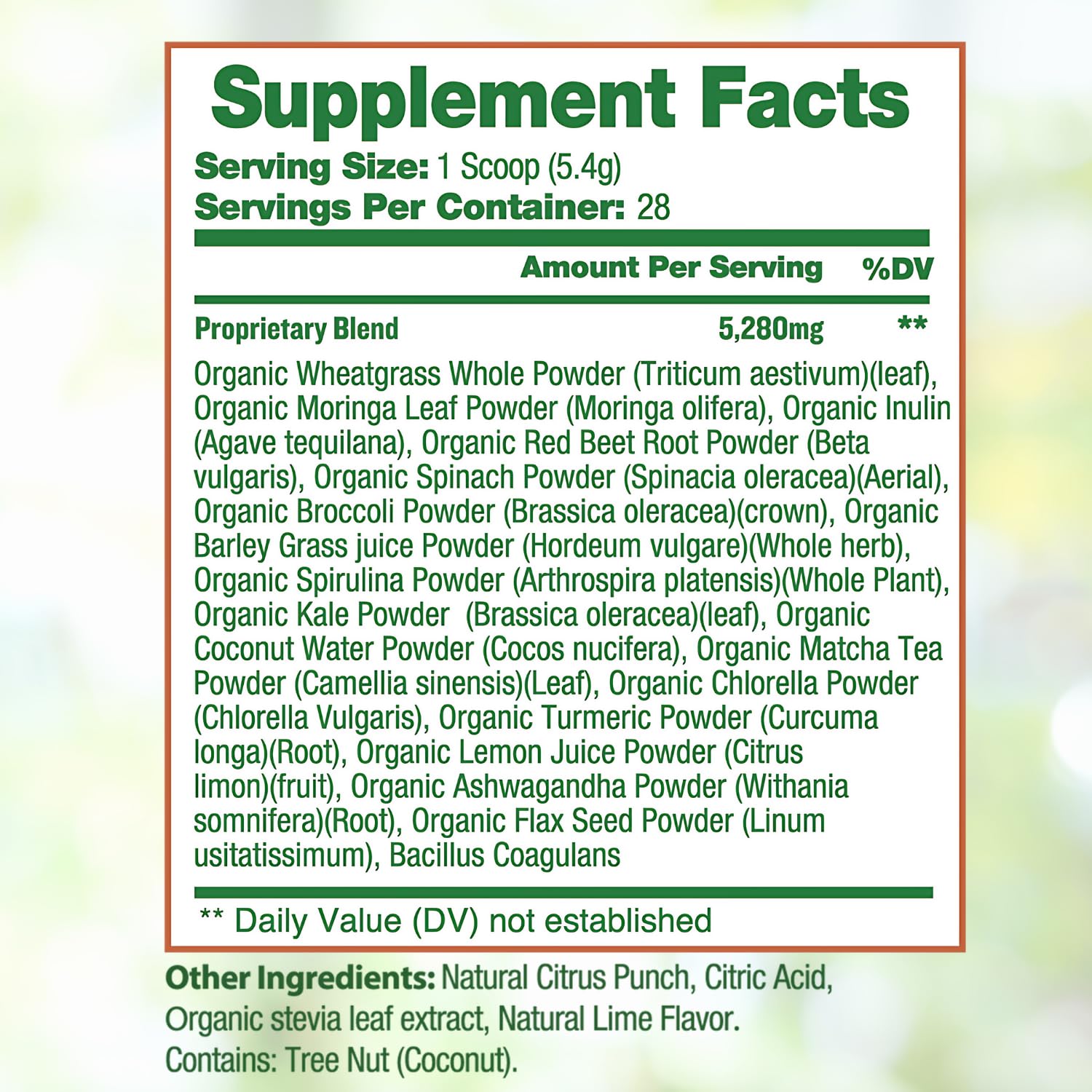 Container indicates 28 servings for simple daily planning.