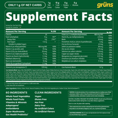 Vegan gluten-free Grüns gummies for daily nutrients