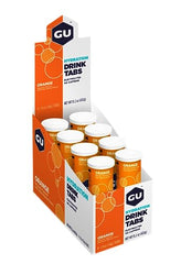 GU Energy Hydration orange tablets in a sport bottle ready for a run.