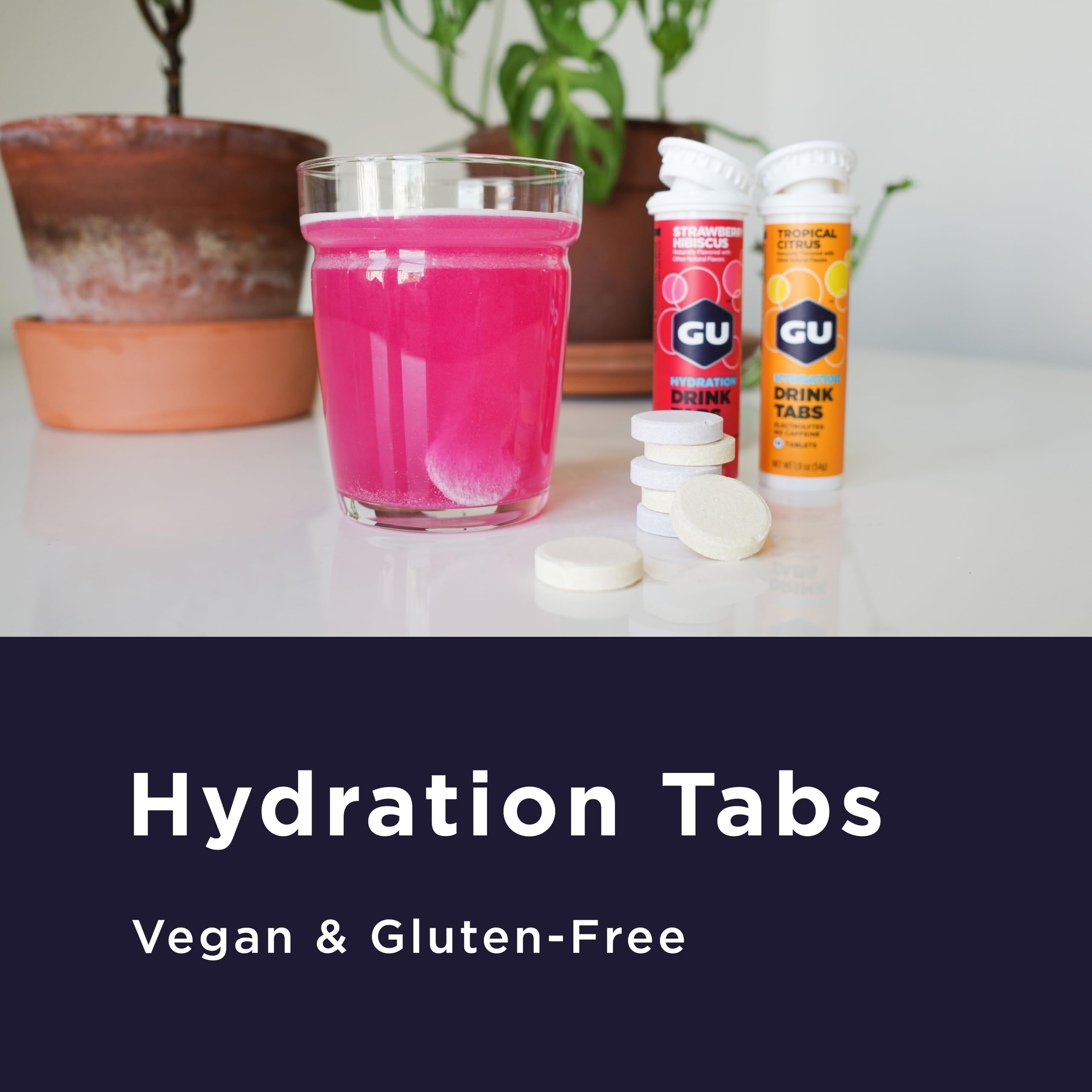 Compact tubes with GU hydration tabs for easy carry during runs