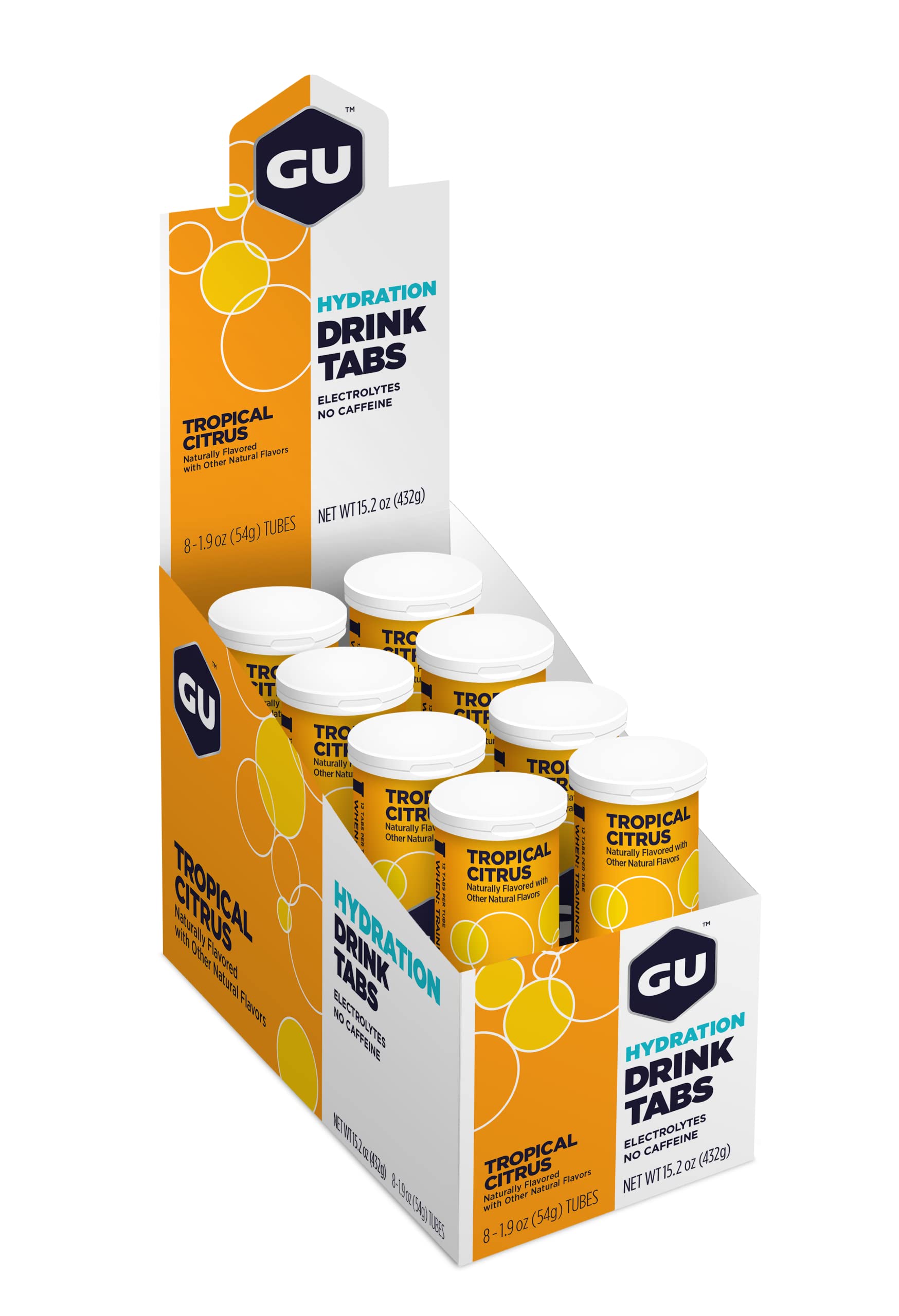 GU Energy Hydration Tabs box with eight portable tubes for on the go hydration