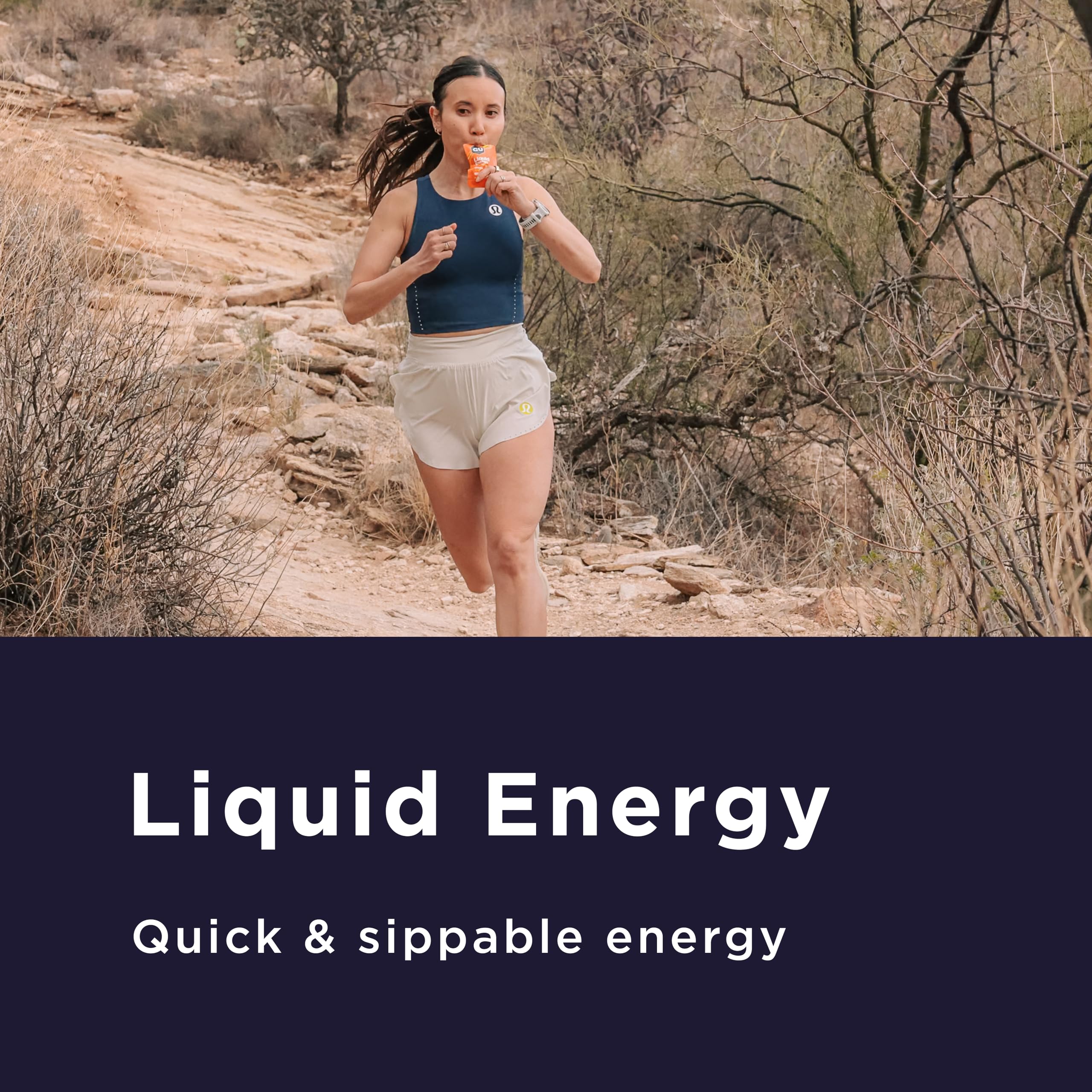 Two-ounce serving of GU Liquid Energy Orange for training sessions.