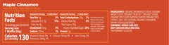 GU Energy Maple Cinnamon Energy Waffle ingredient panel details
