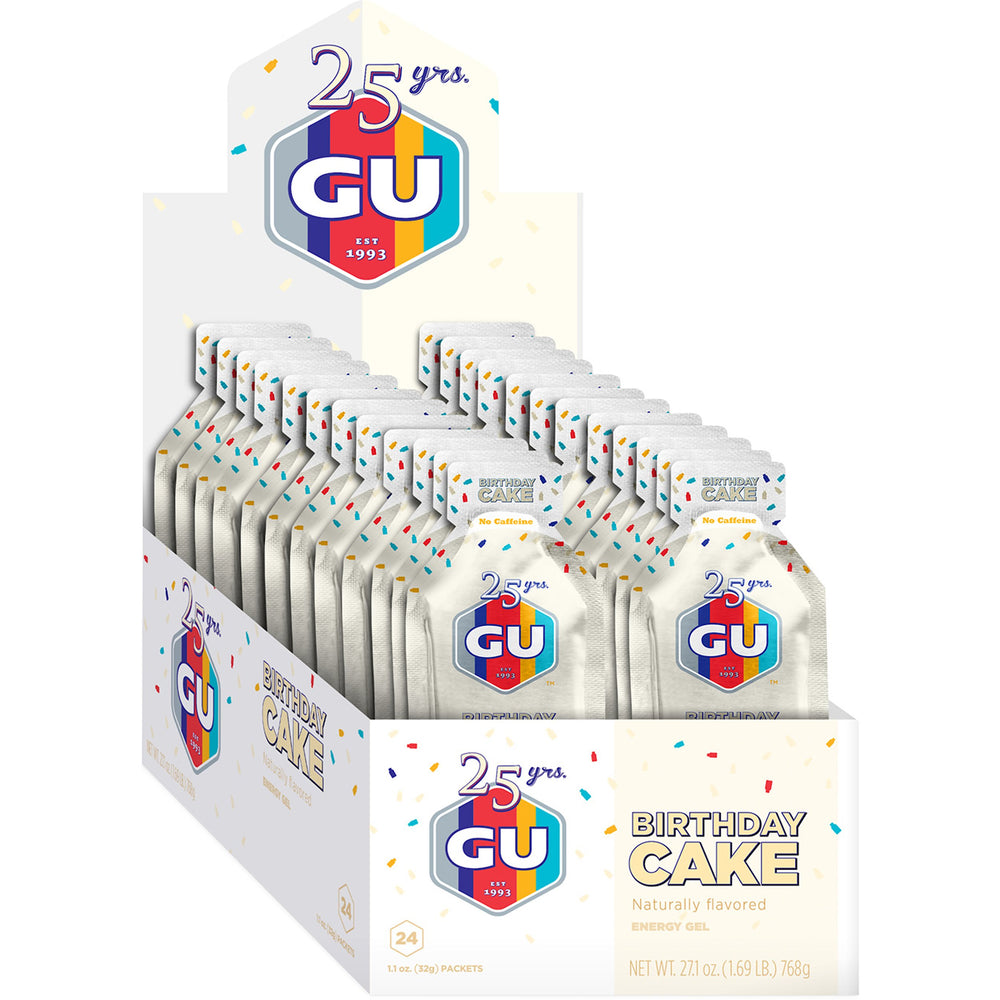 GU Energy Original Birthday Cake gel portable energy in a compact packet