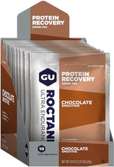 Gluten-free and kosher certification icons on Roctane packaging.