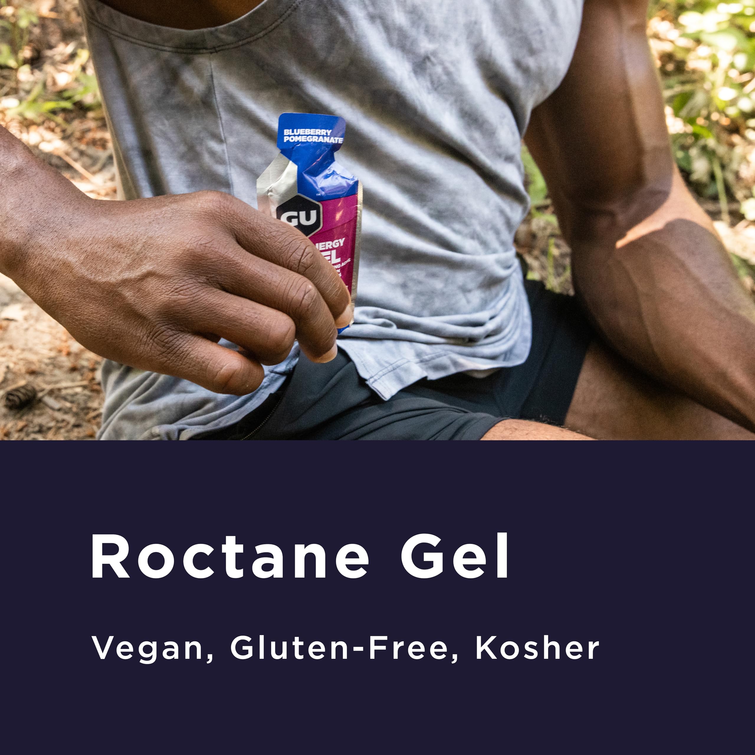 Open Roctane Salted Lime packet reveals maltodextrin and fructose blend.